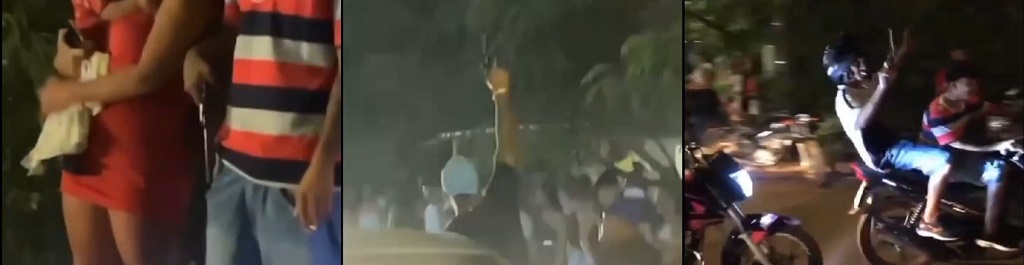 Suspeitos exibindo e atirando no Caiob&aacute; - Foto: Reprodu&ccedil;&atilde;o